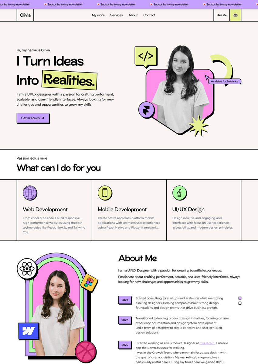 Defolio | Creative portfolio template preview 1