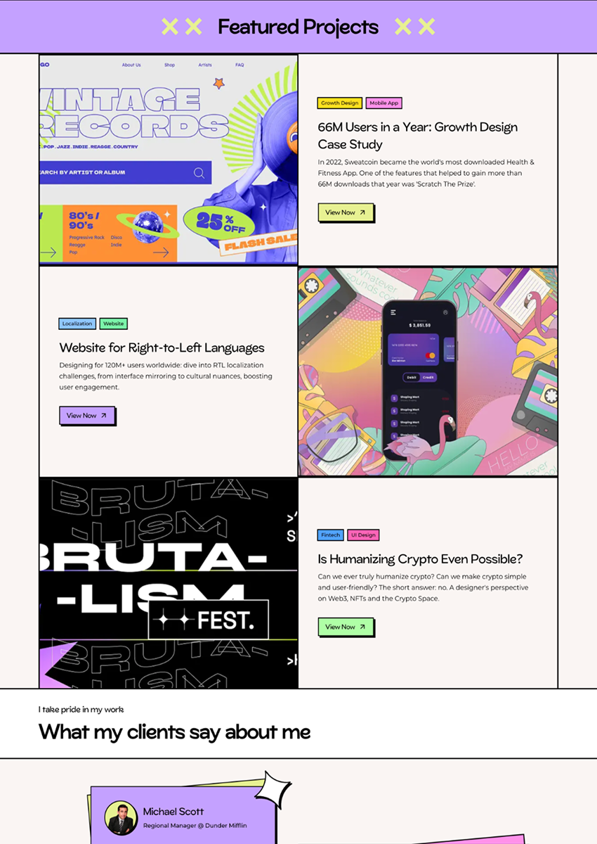 Defolio | Creative portfolio template preview 2